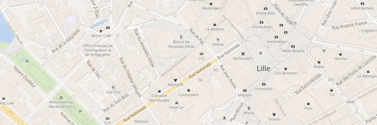 Plan du 44 Rue Nationale à Lille