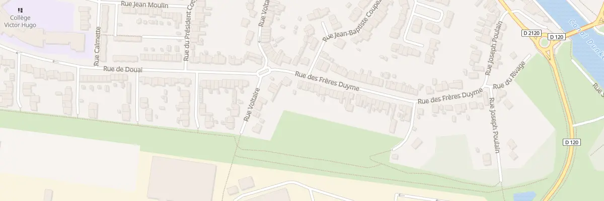 Plan du 10 Rue des Frères Duyme à Auby
