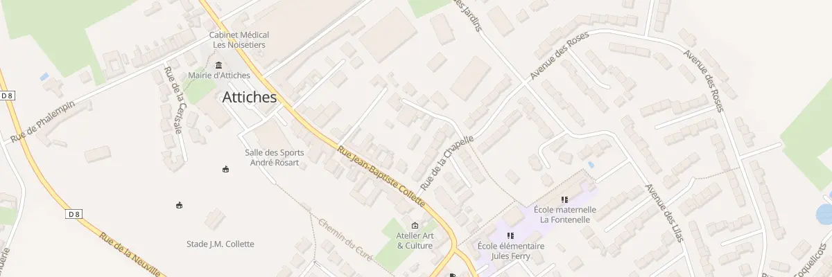 Plan du 24 Rue Jean-baptiste Collette à Attiches