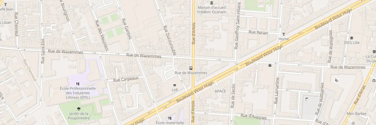 Plan du 96T Rue d’Artois à Lille