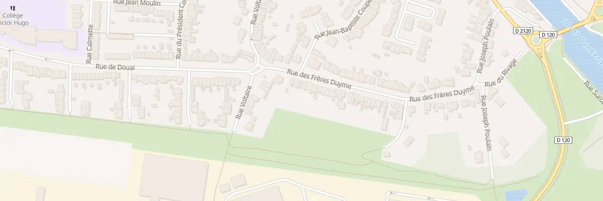 Plan du 12 Rue des Frères Duyme à Auby