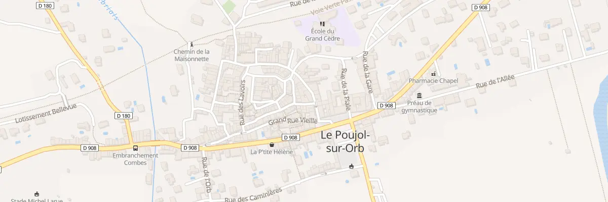 Plan du 2 Rue du Centre au Poujol-sur-Orb