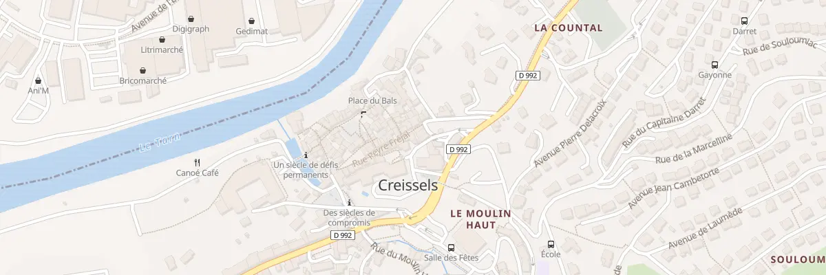 Plan du 10 Rue Peyre Fréjal à Creissels