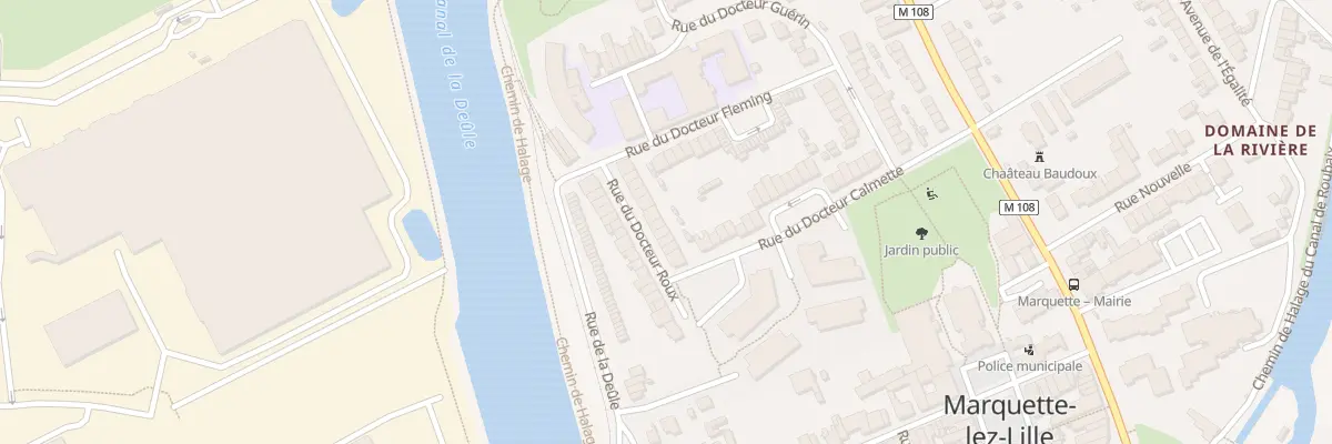 Plan du 10 Rue du Docteur Roux à Marquette-lez-Lille