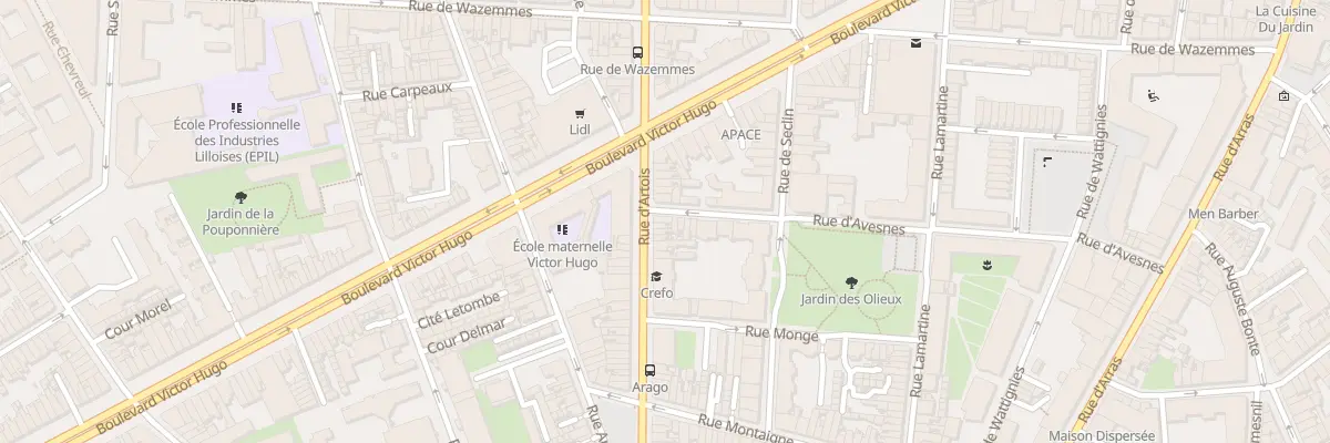 Plan du 93 Rue d’Artois à Lille