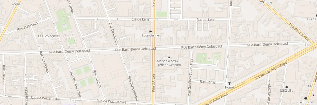 Plan du 73 Rue Barthélémy Delespaul à Lille