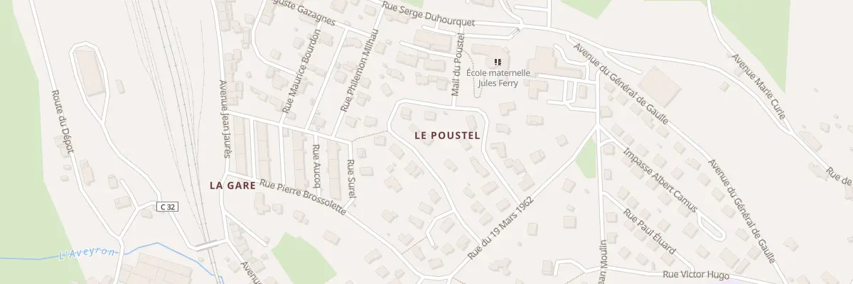 Plan du 10 Rue du Poustel à Sévérac d’Aveyron