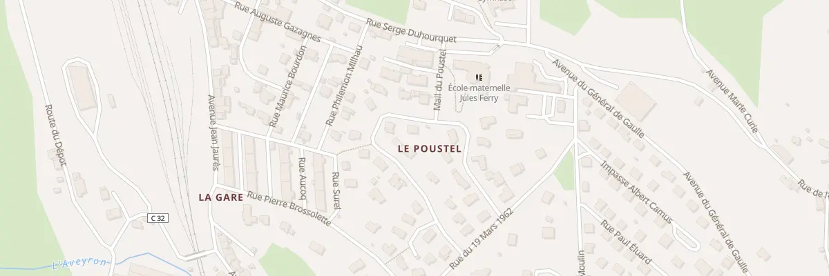 Plan du 16 Rue du Poustel à Sévérac d’Aveyron