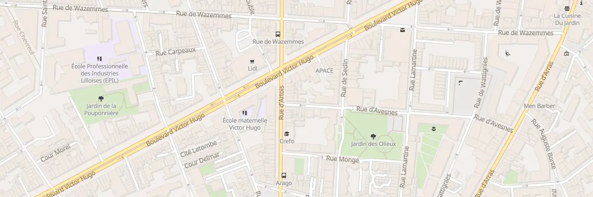 Plan du 1 Rue d’Avesnes à Lille