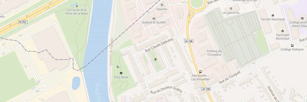 Plan du 2 Rue Jules Massenet à Marquette-lez-Lille