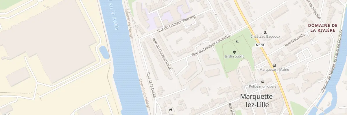 Plan du 2 Rue du Docteur Roux à Marquette-lez-Lille