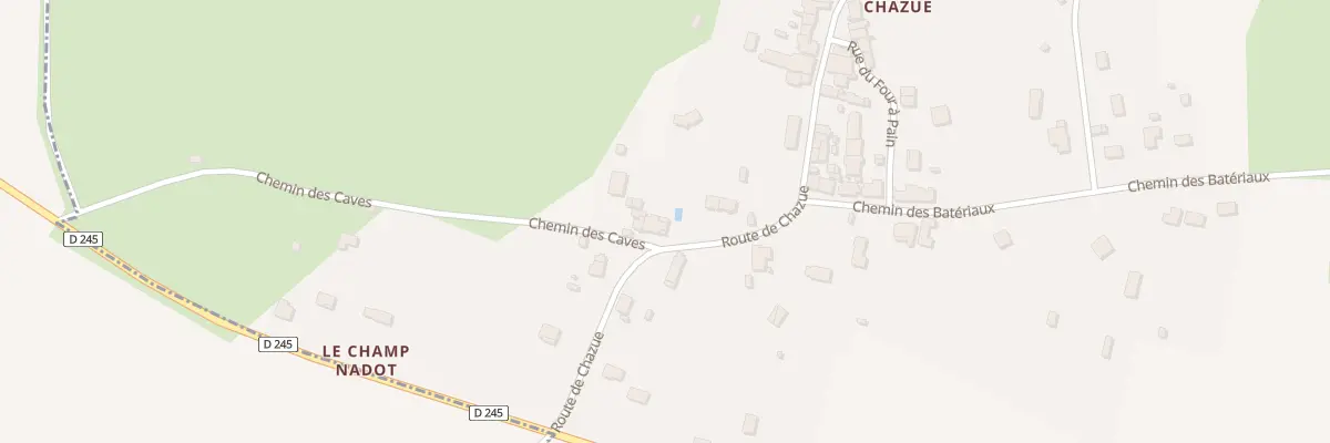 Plan du 1842 Rte de Chazué à Raveau
