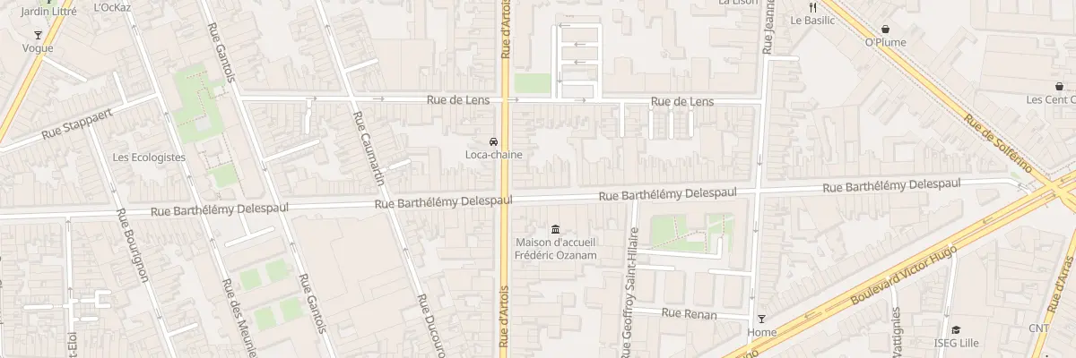 Plan du 92 Rue Barthélémy Delespaul à Lille