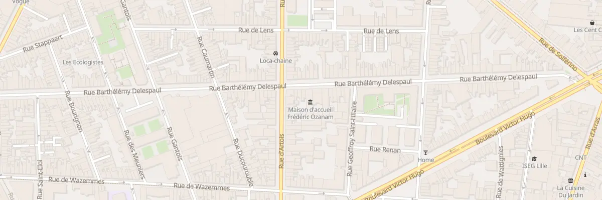 Plan du 77 Rue Barthélémy Delespaul à Lille