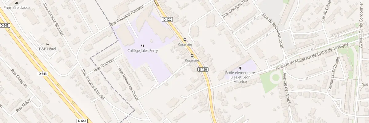 Plan du 643 Rue du Fbg de Bethune à Douai
