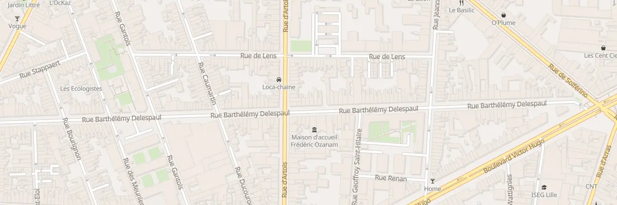 Plan du 94 Rue Barthélémy Delespaul à Lille
