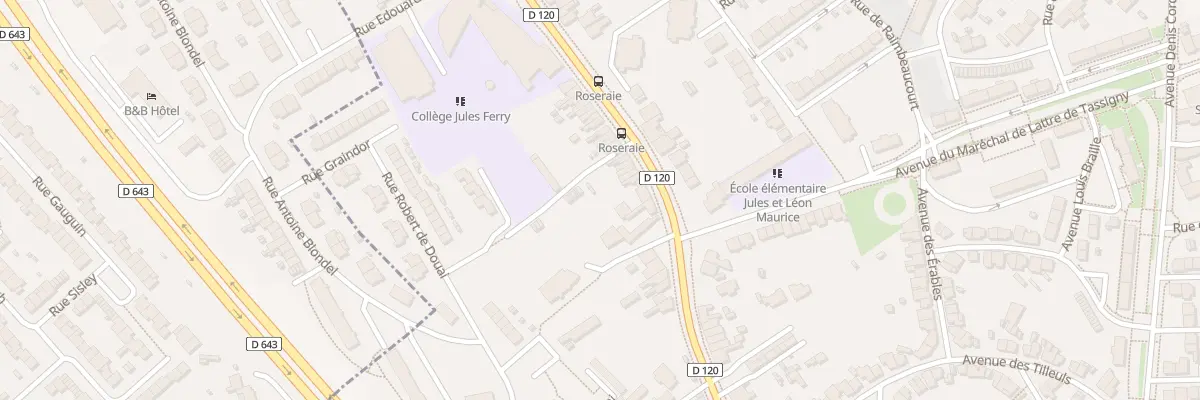 Plan du 607 Rue du Faubourg de Béthune à Douai