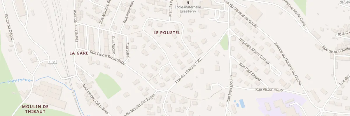 Plan du 6 Rue du Poustel à Sévérac d’Aveyron