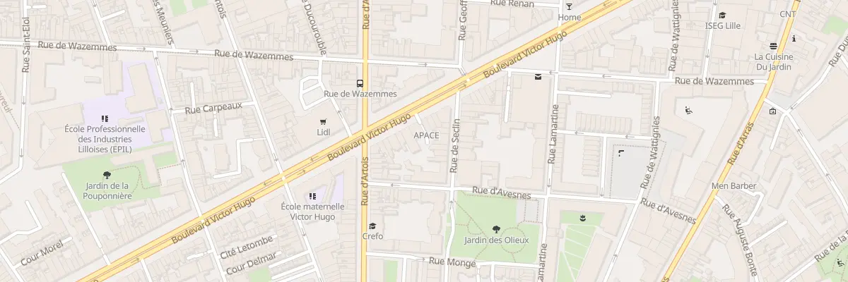 Plan du 113 Bd Victor Hugo à Lille