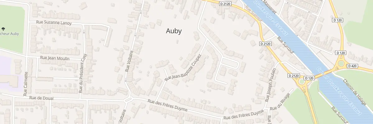 Plan du 13 Rue Francois Jean Bapt Coupez à Auby