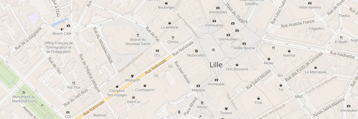 Plan du 13 Rue Nationale à Lille