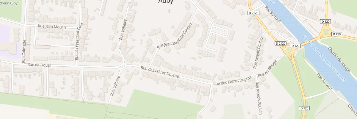 Plan du 23 Rue des Frères Duyme à Auby