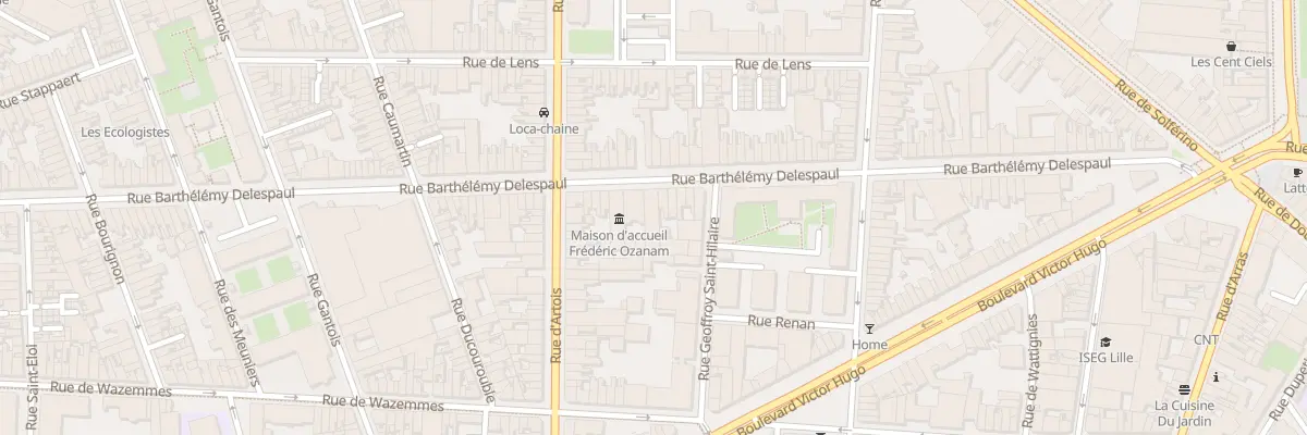 Plan du 89 Rue Barthélémy Delespaul à Lille