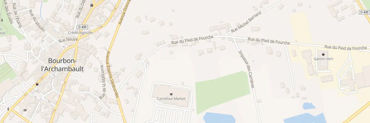 Plan du 5 Rue du Pied de Fourche à Bourbon-l’Archambault
