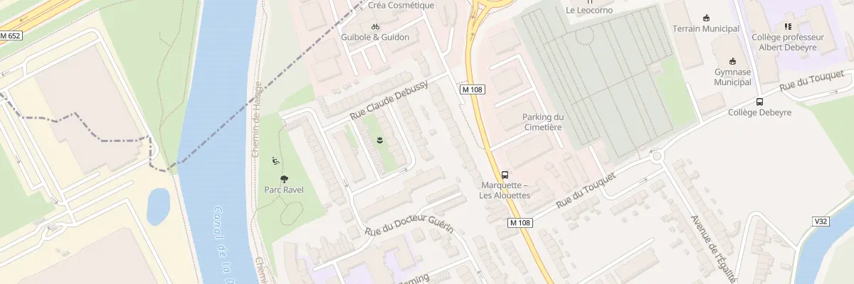 Plan du 13 Rue Jules Massenet à Marquette-lez-Lille