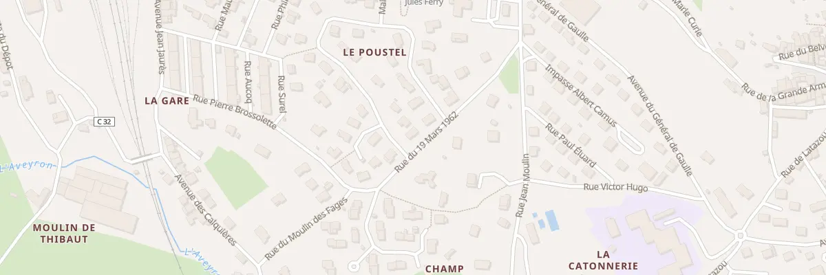 Plan du 2 Rue du Poustel à Sévérac d’Aveyron