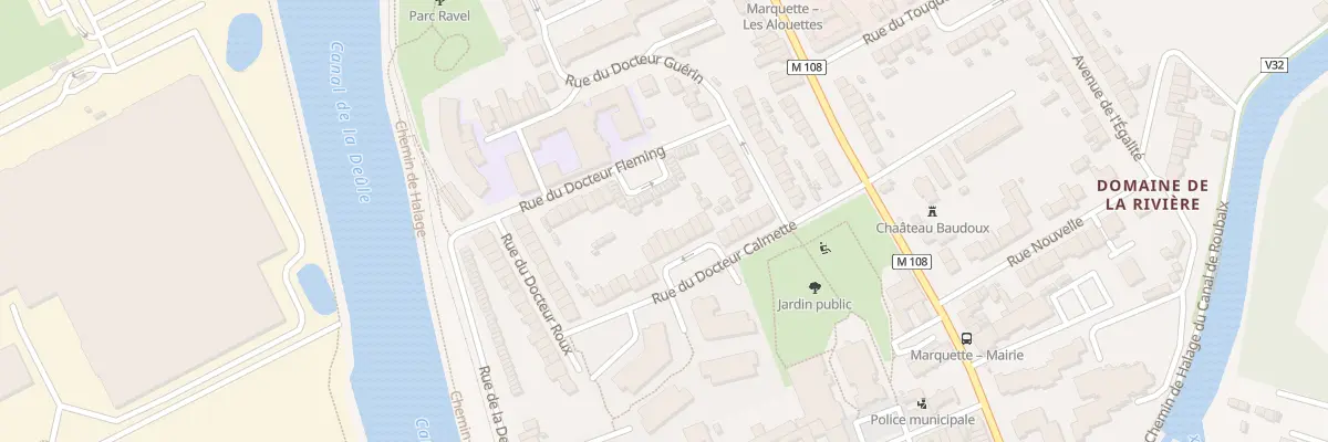 Plan du 22 Rue du Docteur Calmette à Marquette-lez-Lille