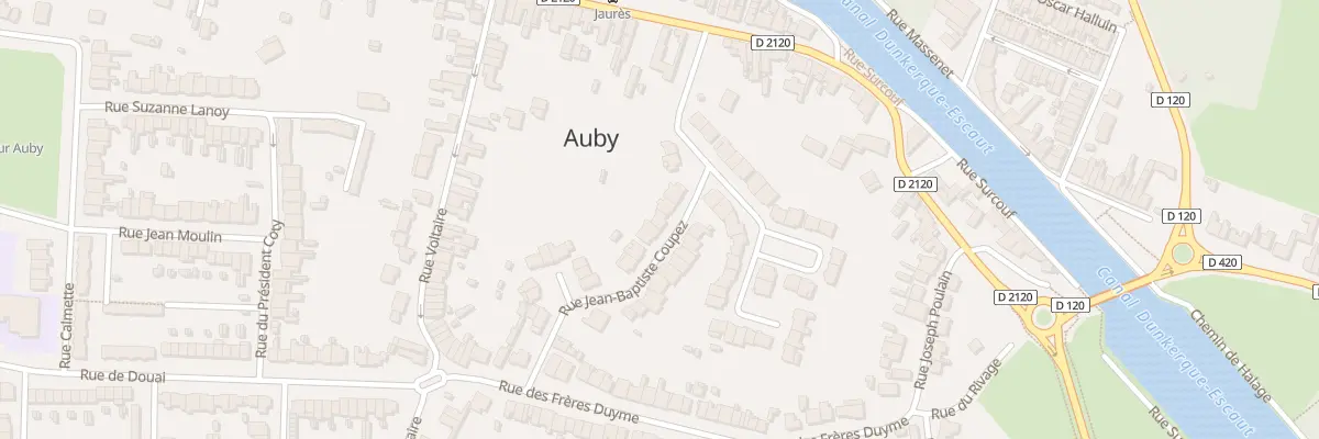 Plan du 9 Rue Francois Jean Bapt Coupez à Auby
