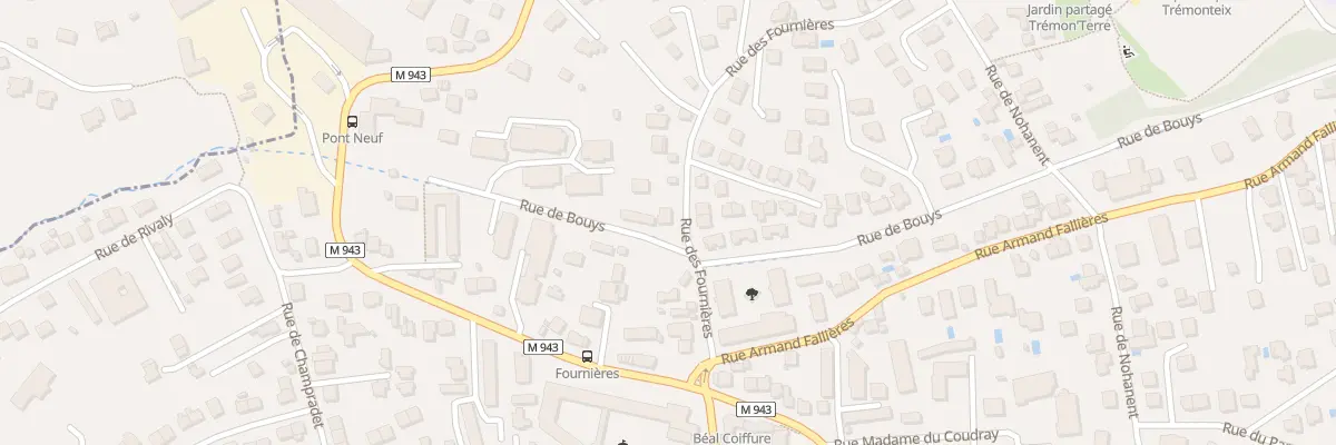 Plan du 13 Rue des Fournieres à Clermont-Ferrand