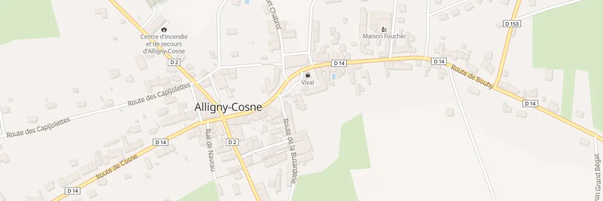Plan du 14 Rte de Bouhy à Alligny-Cosne