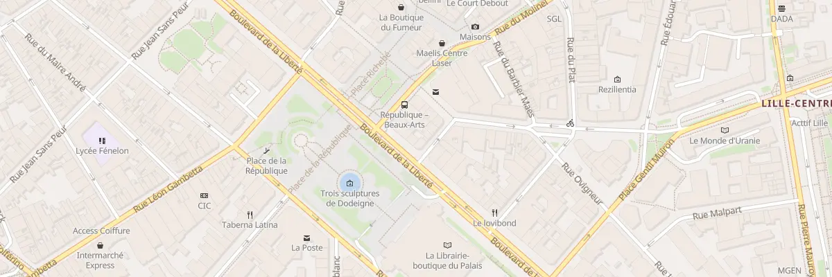 Plan du 151 Bd de la Liberté à Lille