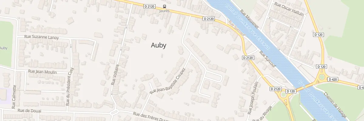 Plan du 5 Rue Francois Jean Bapt Coupez à Auby