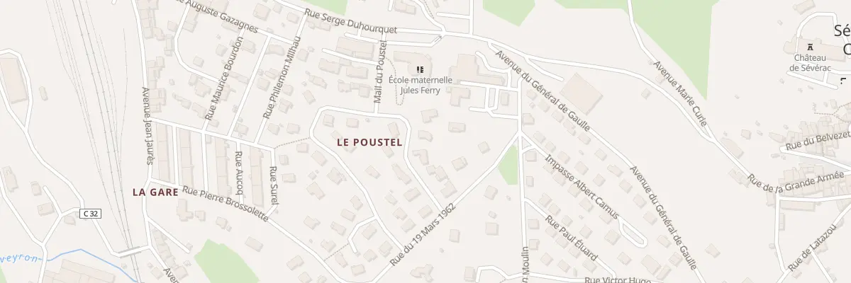 Plan du 27 Rue du Poustel à Sévérac d’Aveyron