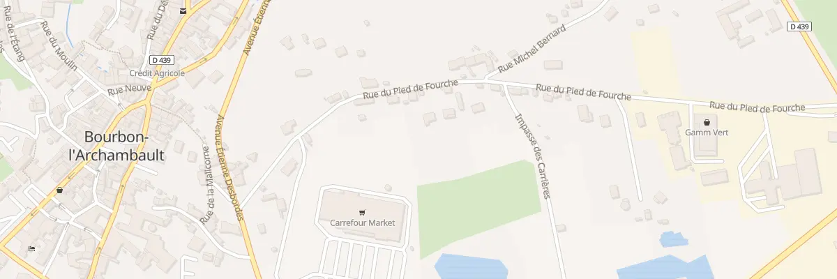 Plan du 7 Rue du Pied de Fourche à Bourbon-l’Archambault
