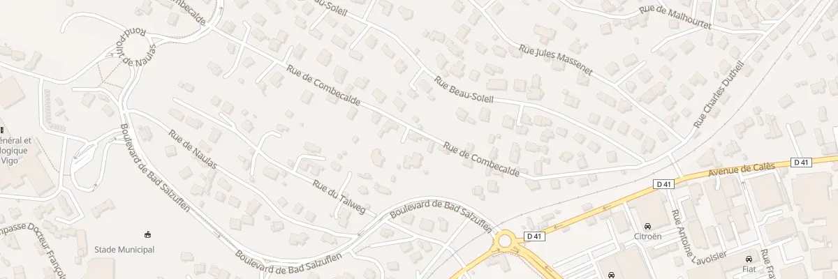 Plan du 317 Rue de Combecalde à Millau