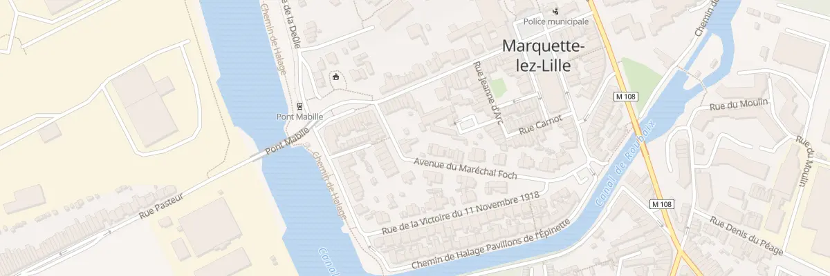 Plan du 28 Av du Maréchal Foch à Marquette-lez-Lille