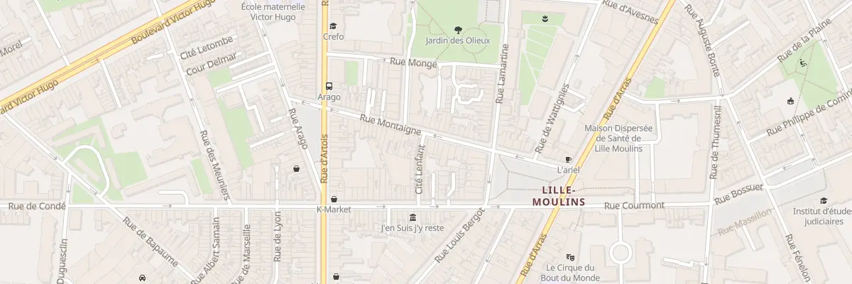 Plan du 11 Cité Lenfant 15 Rue Montaigne à Lille