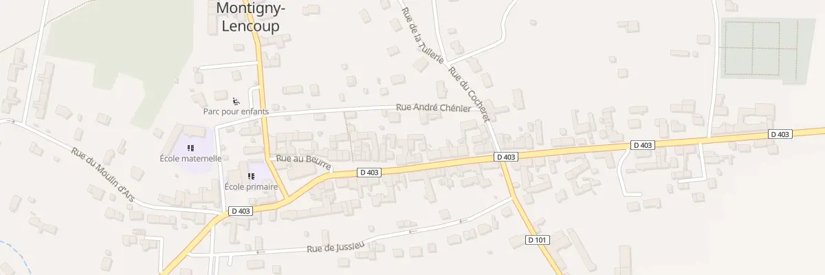 Plan du 1 Gr Grande Rue à Montigny-Lencoup