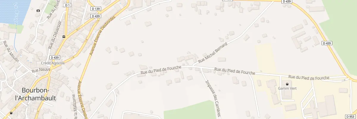 Plan du 18 Rue du Pied de Fourche à Bourbon-l’Archambault