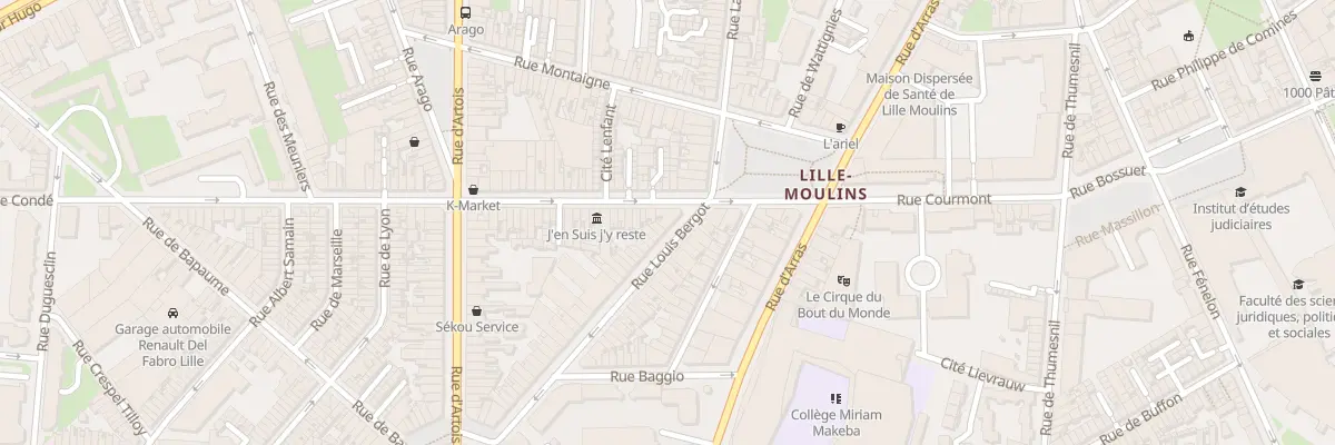 Plan du 1 Rue de Condé à Lille