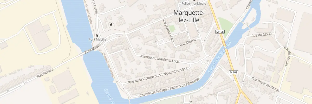 Plan du 20 Av du Maréchal Foch à Marquette-lez-Lille