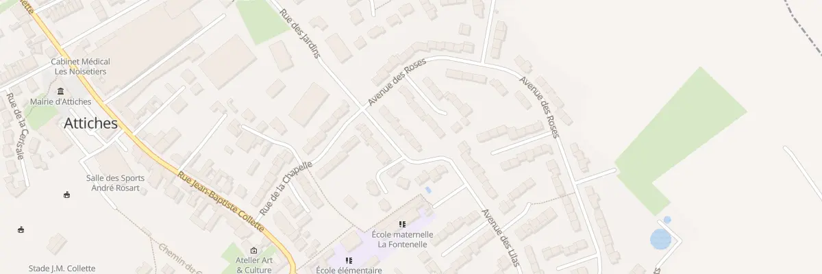 Plan du 9 Av des Lilas à Attiches