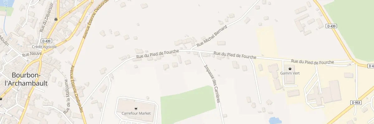 Plan du 13 Rue du Pied de Fourche à Bourbon-l’Archambault
