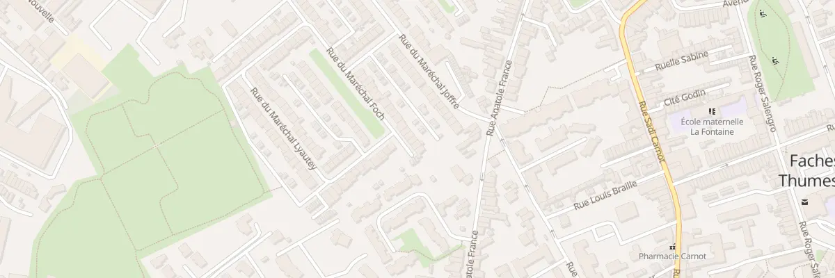Plan du 6 Rue du Maréchal Foch à Faches-Thumesnil