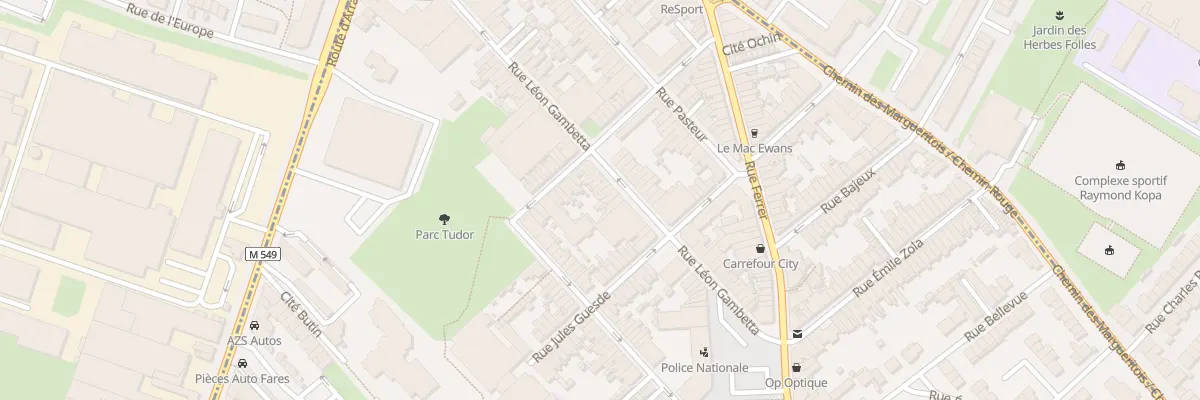 Plan du 35 Rue Gambetta à Faches-Thumesnil
