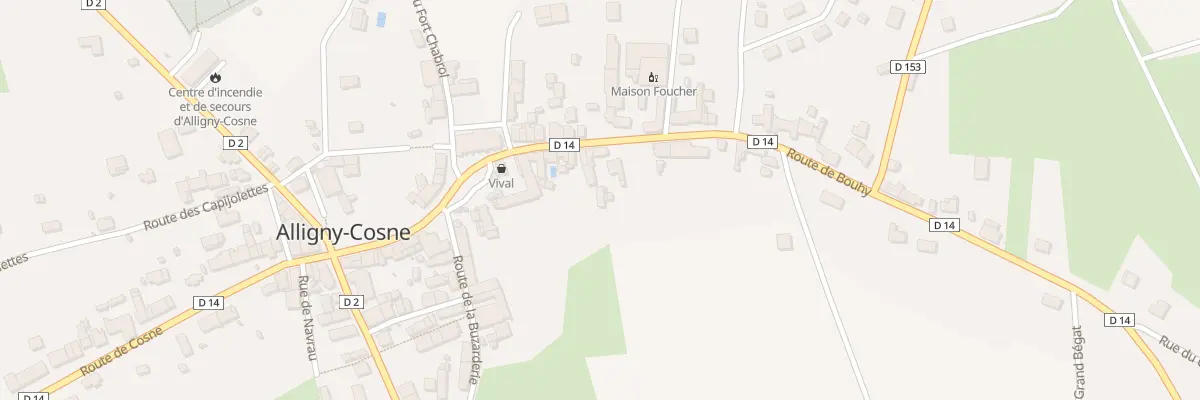 Plan du 76B Le Bourg à Alligny-Cosne